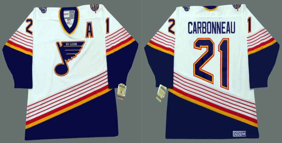 2019 Men St.Louis Blues #21 Carbonneau white CCM NHL jerseys
